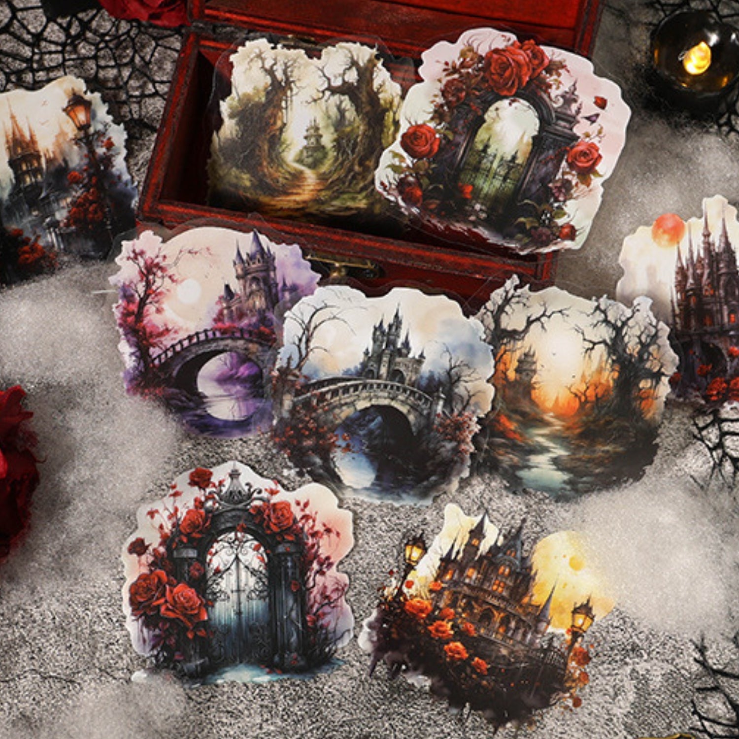 Mist Tales Series Creative Retro PET Clear Sticker Pack 9