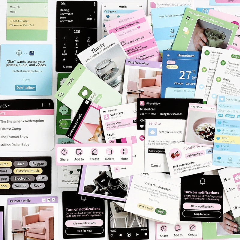 Mobile Phone Internet Chat Adhesive Sticker b7