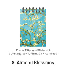 Monet & Van Gogh Famous Painting Cover Pocket-Sized A7 Spiral Notebook sku-8