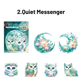 Moon Owl Series Creative Shell Light Sticker 18