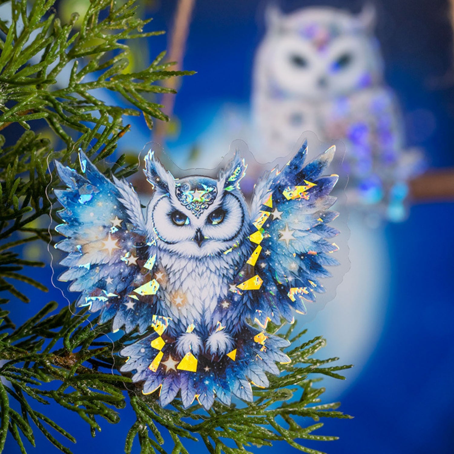 Moon Owl Series Creative Shell Light Sticker 4