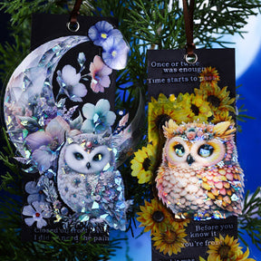 Moon Owl Series Creative Shell Light Sticker 8