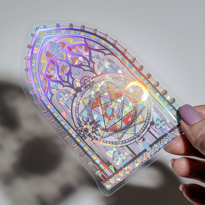 Moonlight Crystal Window DIY Collage Card PET Stickers c