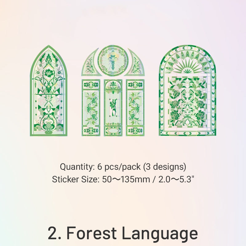 Moonlight Crystal Window DIY Collage Card PET Stickers sku-2