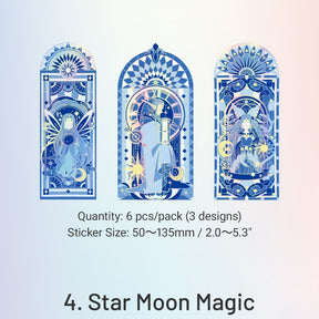 Moonlight Crystal Window DIY Collage Card PET Stickers sku-4
