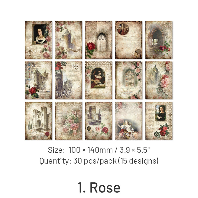 Moonlight Engravings Series Vintage Memo Paper sku-1