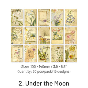 Moonlight Engravings Series Vintage Memo Paper sku-2