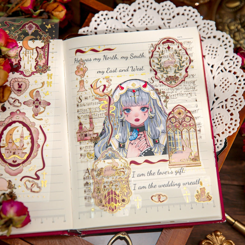 Moonlight Hot Stamping Vinyl Sticker Sheet b3