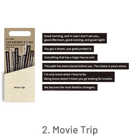 Movie Lines-Words Theme Long Strip Dual Material Sticker