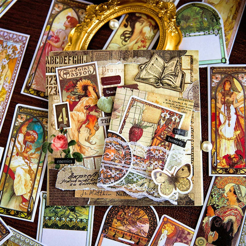 Elevate Your Artistry with Mucha Collection Retro Stickers - 30 Pieces ...