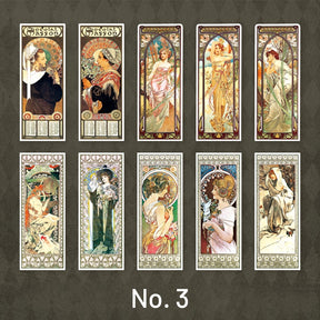 Mucha Collection Retro Characters Sticker Pack-Elegant Women, Church Windows sku-3