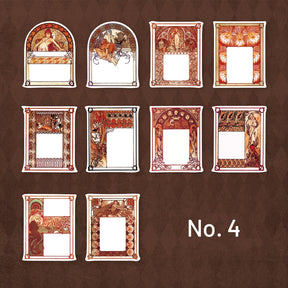 Mucha Collection Retro Characters Sticker Pack-Elegant Women, Church Windows sku-4