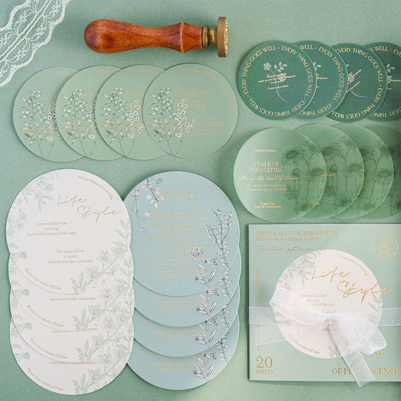 Multi-material Gold Foil Label Scrapbook Paper b4