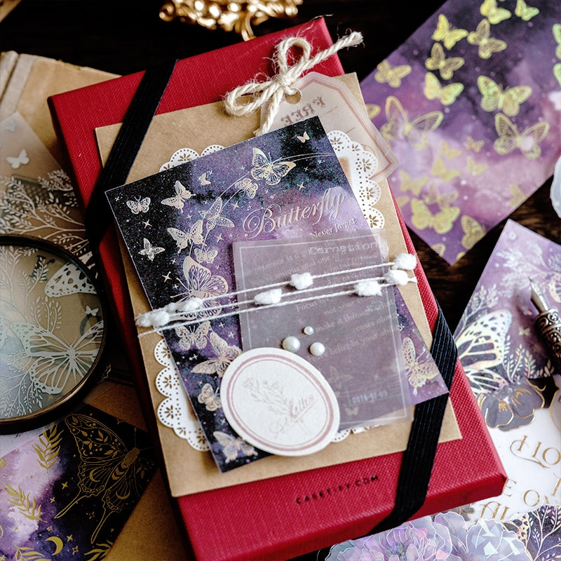 Multi-material Holographic Scrapbook Paper - Space, Window, Moon, Little Prince, Magic, Feather, Butterfly b2