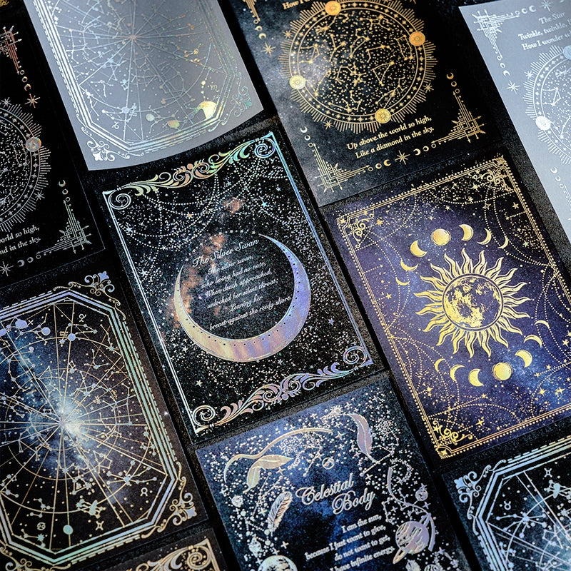 Multi-material Holographic Scrapbook Paper - Space, Window, Moon, Little Prince, Magic, Feather, Butterfly b3