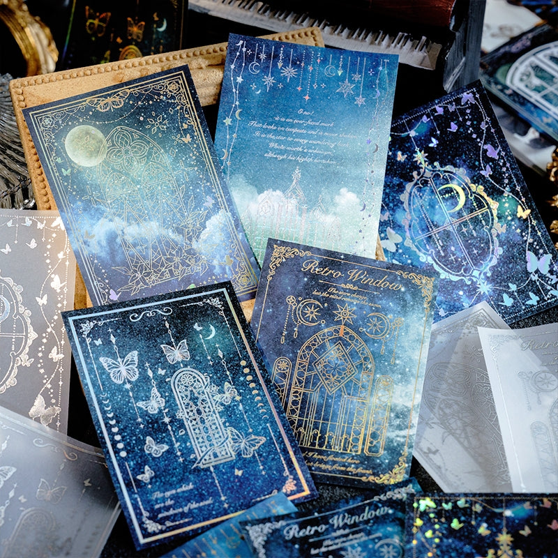 Multi-material Holographic Scrapbook Paper - Space, Window, Moon, Little Prince, Magic, Feather, Butterfly b5