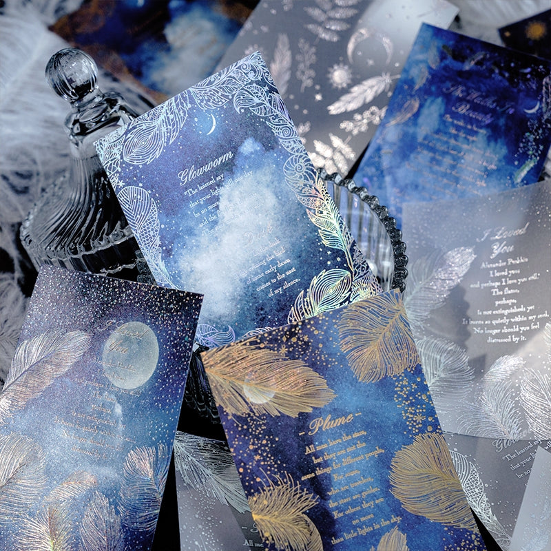 Multi-material Holographic Scrapbook Paper - Space, Window, Moon, Little Prince, Magic, Feather, Butterfly b6
