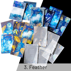 Multi-material Holographic Scrapbook Paper - Space, Window, Moon, Little Prince, Magic, Feather, Butterfly sku-3
