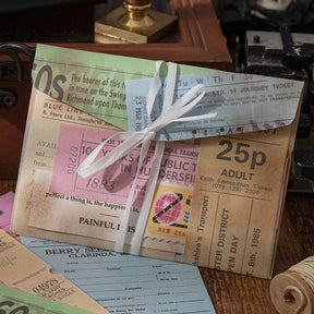 Multi-Size Travel Ticket Decorative Paper b5