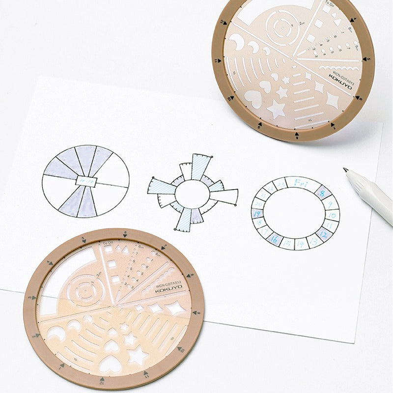 Rotating Template Drawing Ruler | Professional Measuring Tool | Stamprints