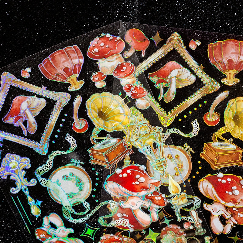 Mushroom Kaleidoscope 3D Mushroom PET Sticker Pack c