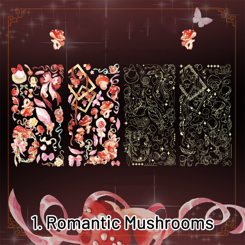 Mushroom Kaleidoscope 3D Mushroom PET Sticker Pack sku-1