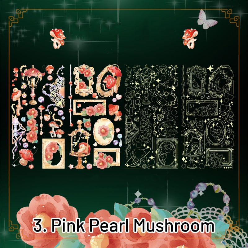 Mushroom Kaleidoscope 3D Mushroom PET Sticker Pack sku-3