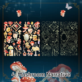 Mushroom Kaleidoscope 3D Mushroom PET Sticker Pack sku-4