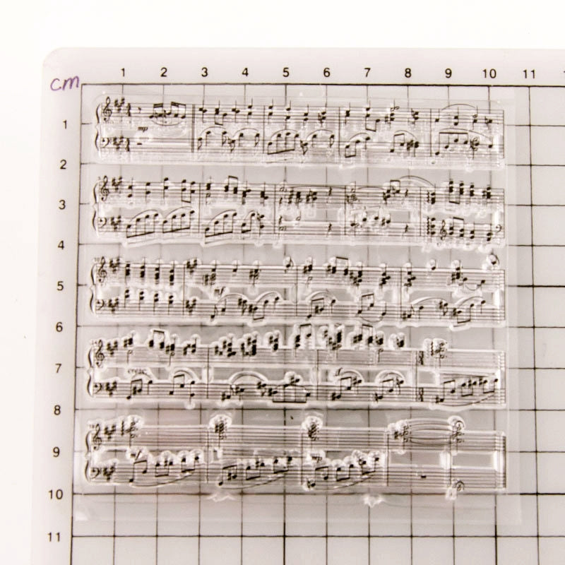 Music Sheet Clear Silicone Stamps2