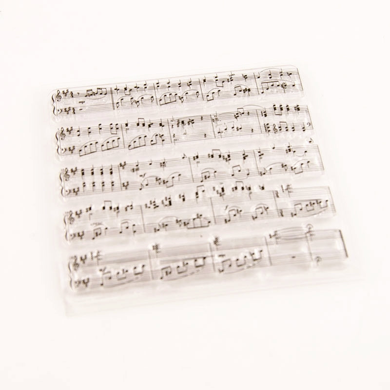 Music Sheet Clear Silicone Stamps4