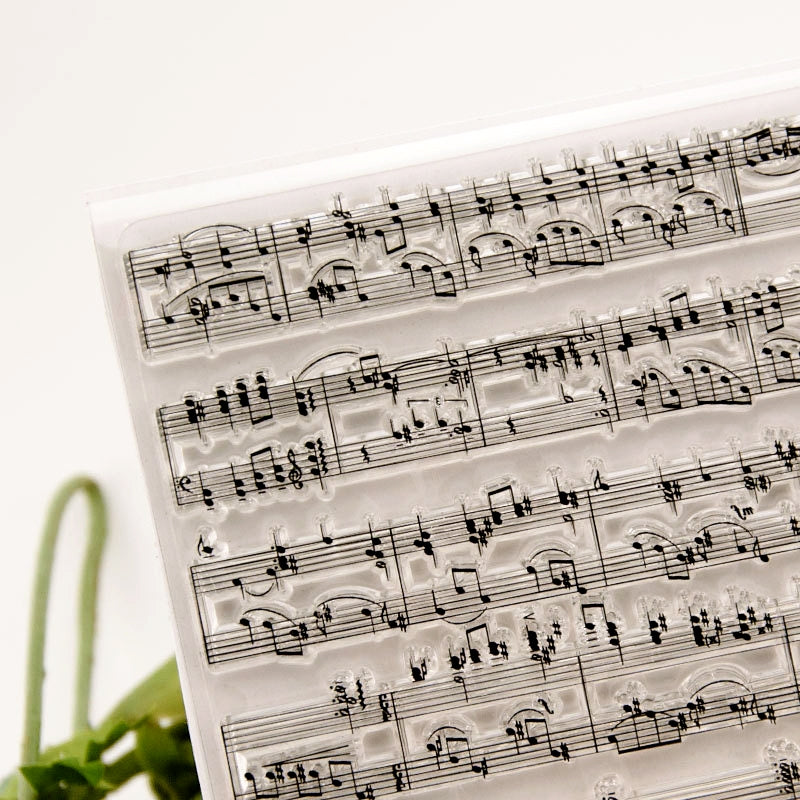 Music Sheet Clear Silicone Stamps3