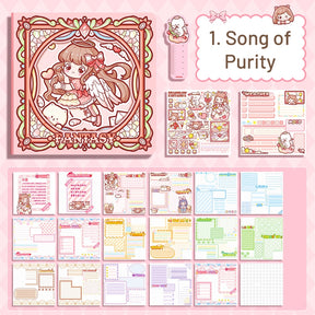 Mysterious Kingdom Series Cute Girl Square Diary Journal sku-1