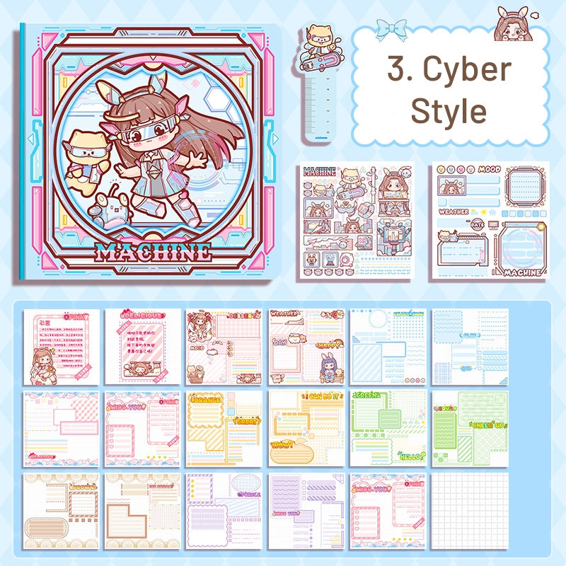 Mysterious Kingdom Series Cute Girl Square Diary Journal sku-3