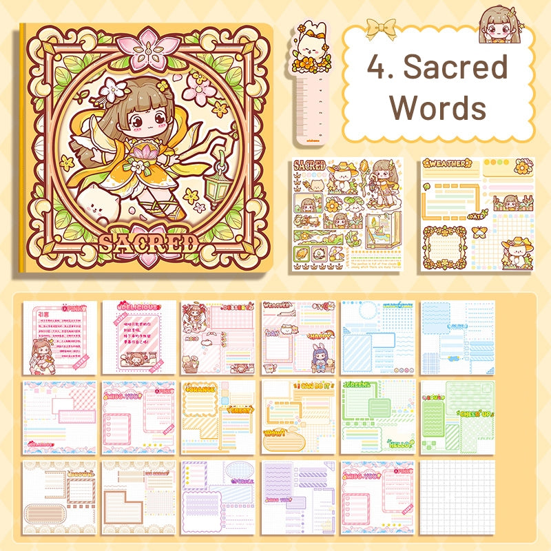 Mysterious Kingdom Series Cute Girl Square Diary Journal sku-4