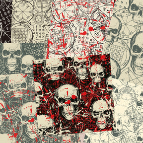 Mystical Symbol Scrapbook Paper - Skulls, Crosses, Halloween1