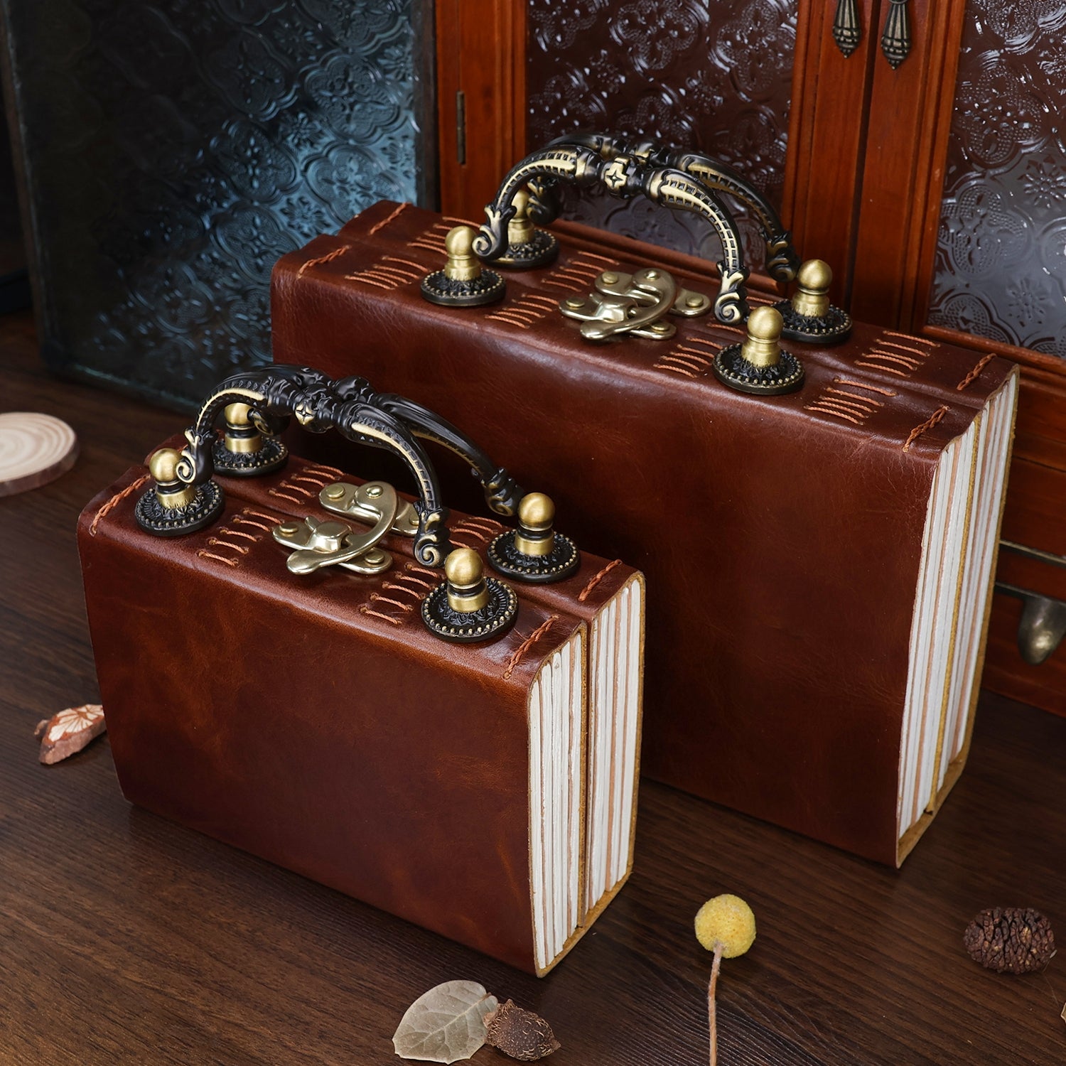 Custom Vintage Magic Suitcase Diary Notebook | Stamprints A6, A5