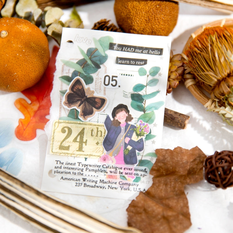 Natural Botanic Leaf Series PET Sticker b2