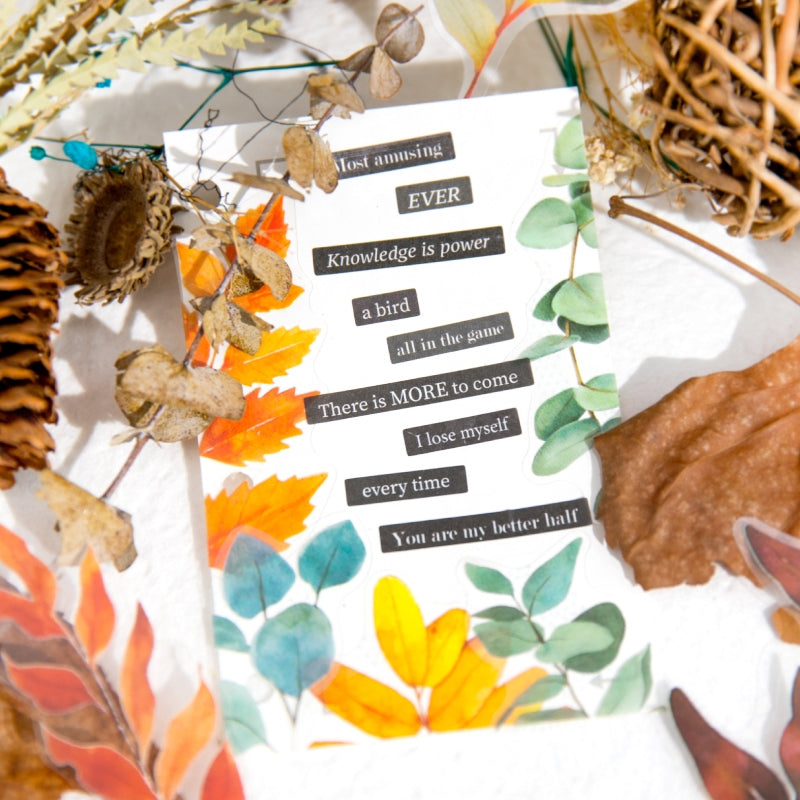 Natural Botanic Leaf Series PET Sticker b4