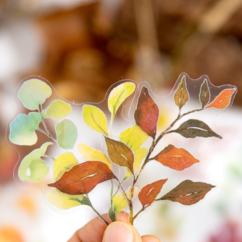 Natural Botanic Leaf Series PET Sticker b5