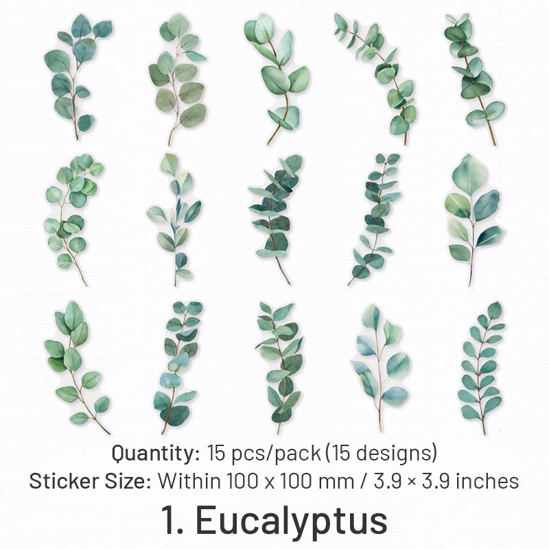 Natural Botanic Leaf Series PET Sticker sku-1