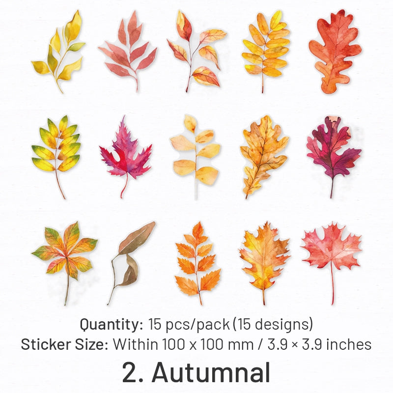 Natural Botanic Leaf Series PET Sticker sku-2