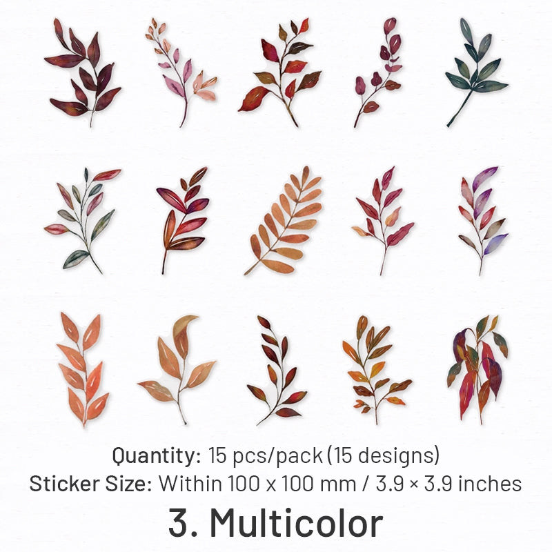 Natural Botanic Leaf Series PET Sticker sku-3
