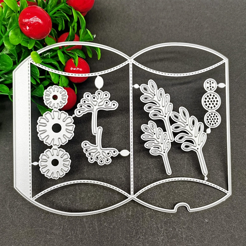Nature-Themed Greeting Card Carbon Steel Crafting Dies b