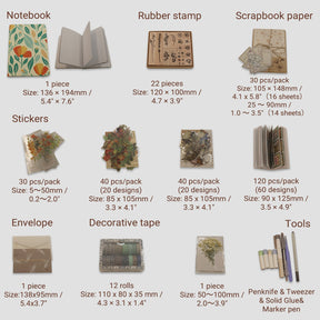 Nature World DIY Botanical Scrapbook Kit Junk Journal Kit