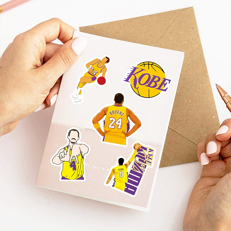 Cartoon Graffiti Basketball Team Logo Stickers - Stamprints3