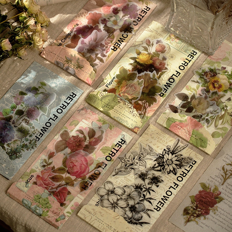 No.4 Florist Vintage Floral Plant Sticker Pack a