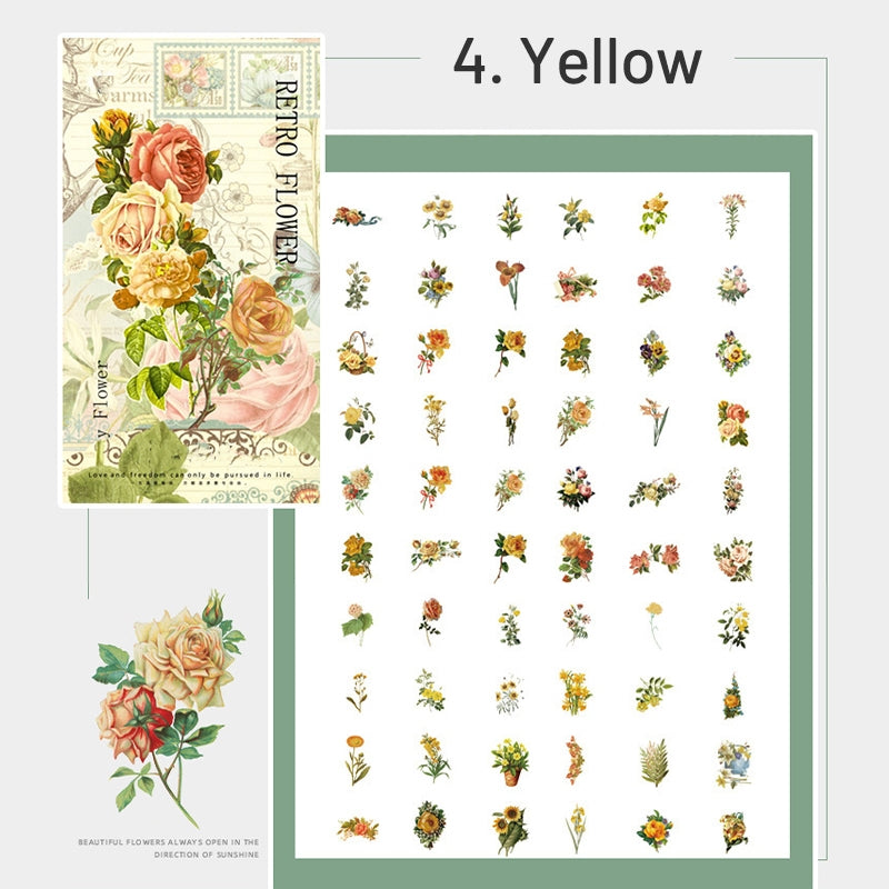 No.4 Florist Vintage Floral Plant Sticker Pack sku-4