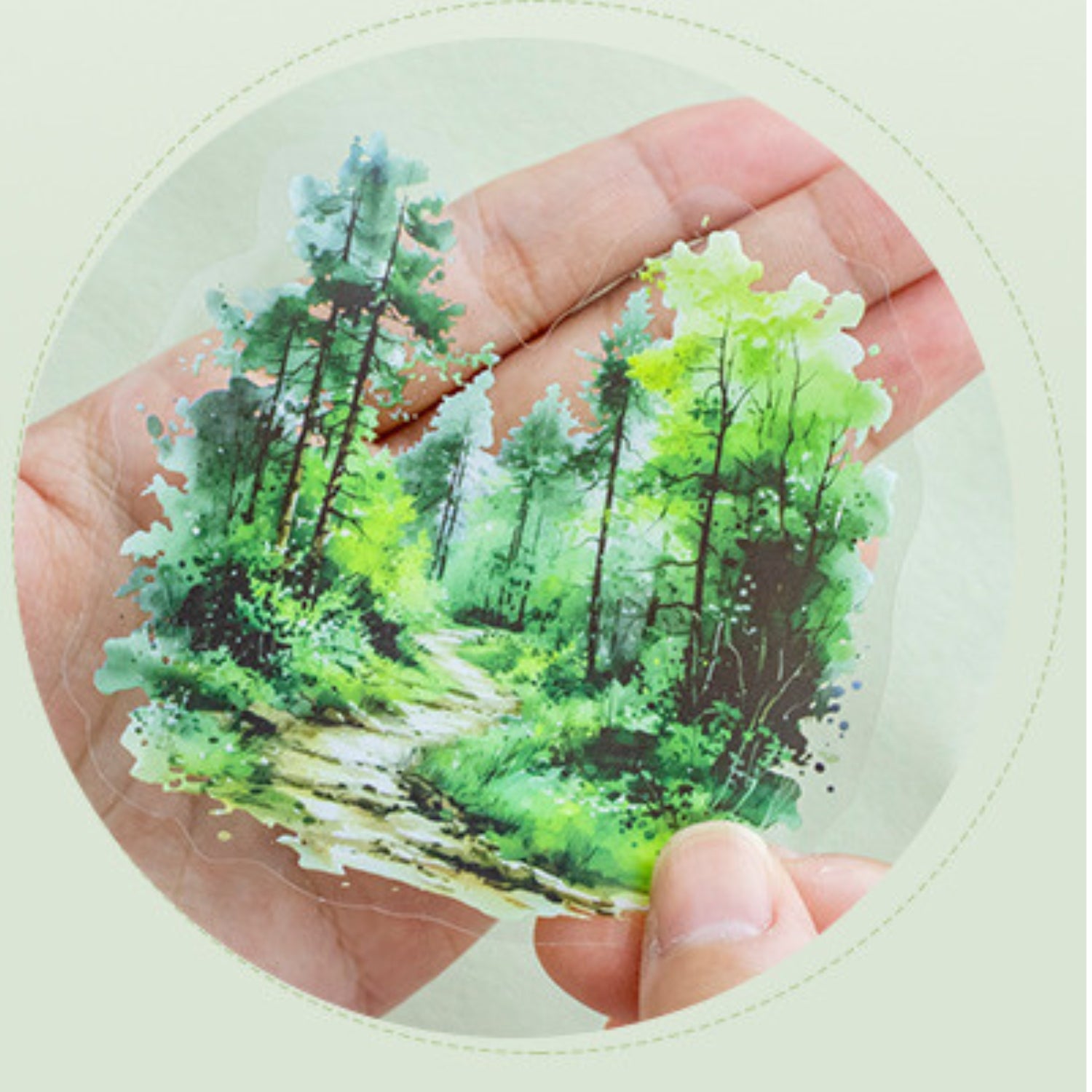 Norwegian Forest Series Green Landscape Sticker Pack 19