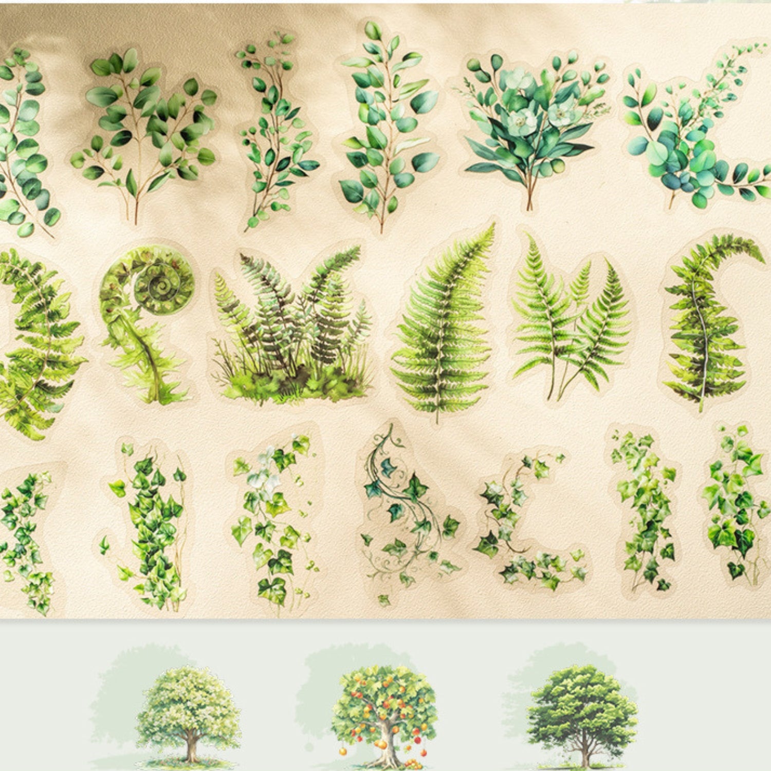 Norwegian Forest Series Green Landscape Sticker Pack 21