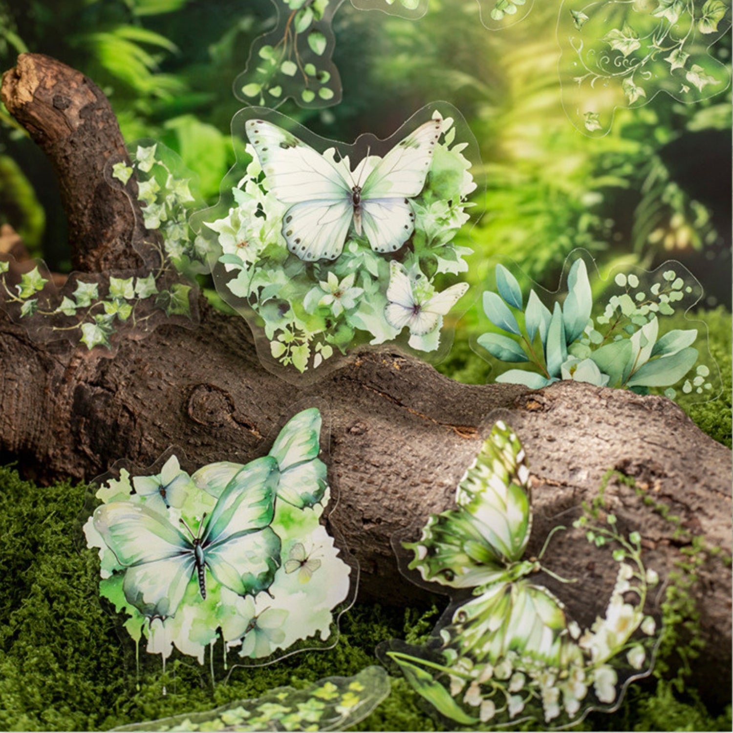 Norwegian Forest Series Green Landscape Sticker Pack 24